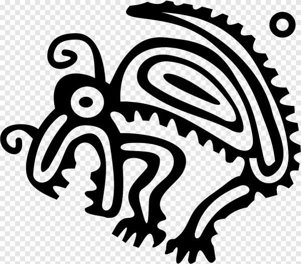 Индейский орнамент чб