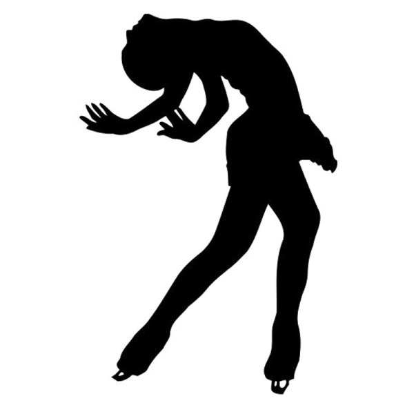 Силуэт девушки на коньках