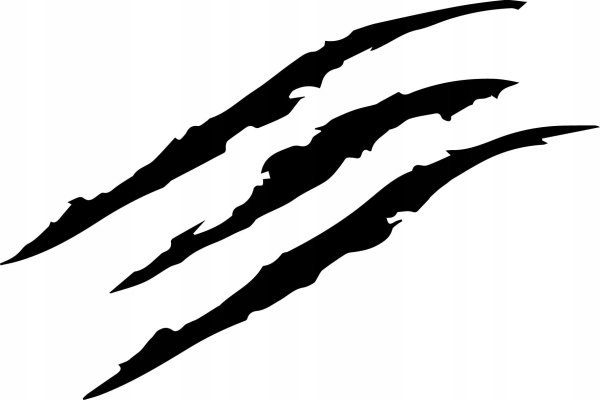 Когти наклейка на машину