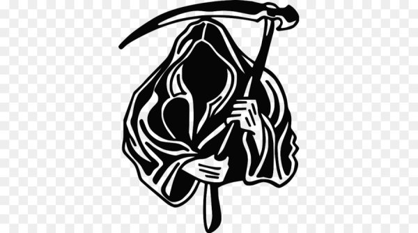 Наклейка смерть с косой