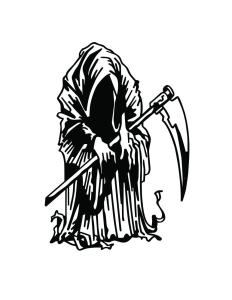 Смерть с косой наклейка на авто