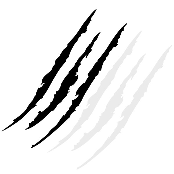 Наклейка след от когтей