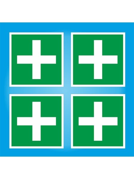 Наклейка аптечка первой медицинской