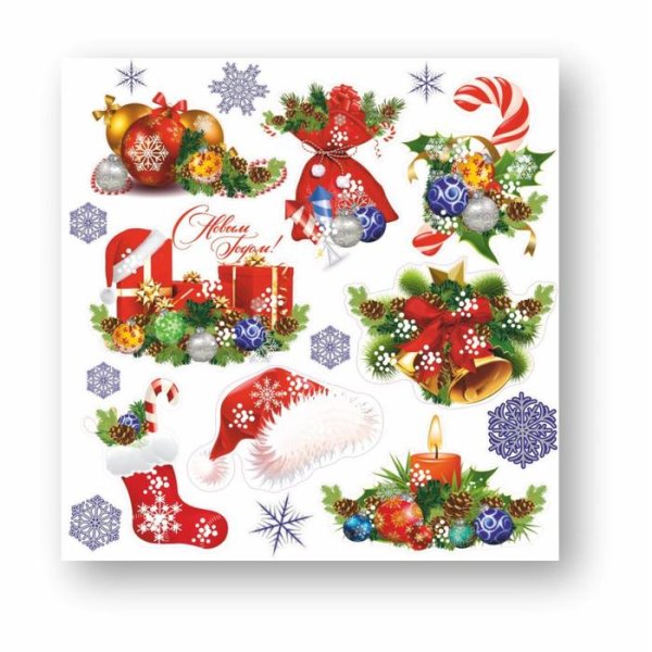 Новогодние наклейки