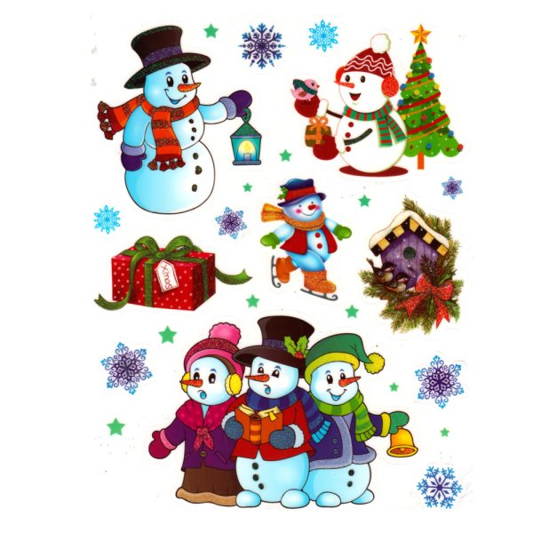 Новогодние наклейки для распечатки