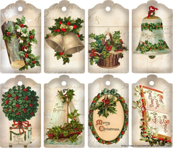Рождественские наклейки