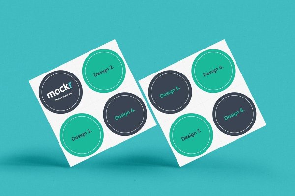 Стикеры мокап