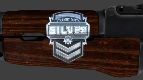 Серебряные наклейки КС го