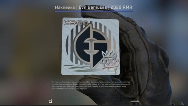 Наклейка PMP 2020 Evil Geniuses