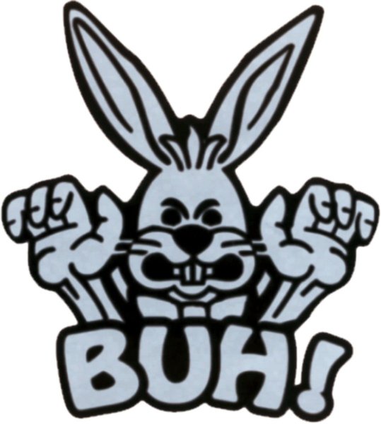 Наклейка злой заяц