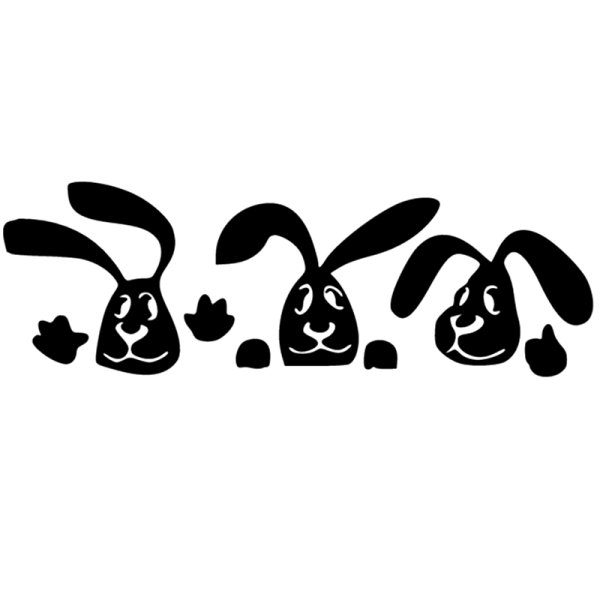 Наклейки "зайцы"