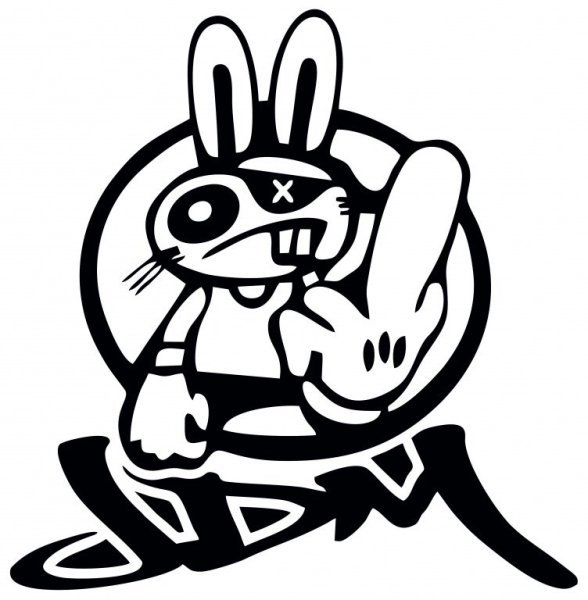 Наклейки на авто черно белые