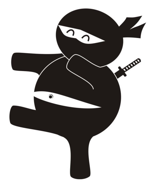 Смешной толстый ниндзя