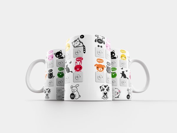 Трафарет чашка кофе для декора