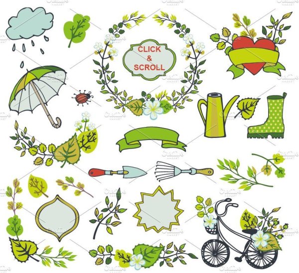 Весенние наклейки