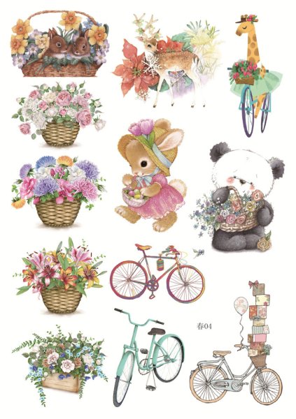 Весенние наклейки для ежедневника