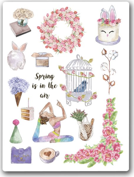 Цветок наклейка Весна