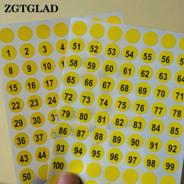 Самоклейки с цифрами