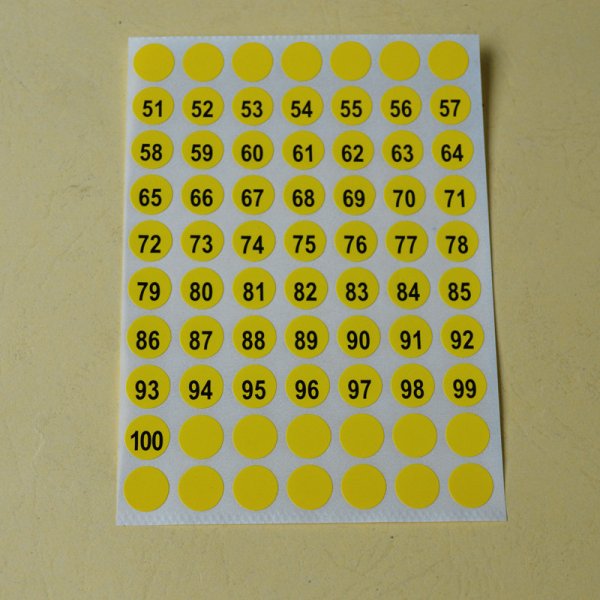 Самоклеящиеся наклейки с цифрами