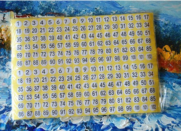 Самоклейки с цифрами