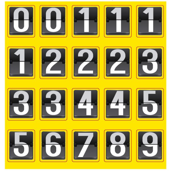 Цифры (с наклейками)