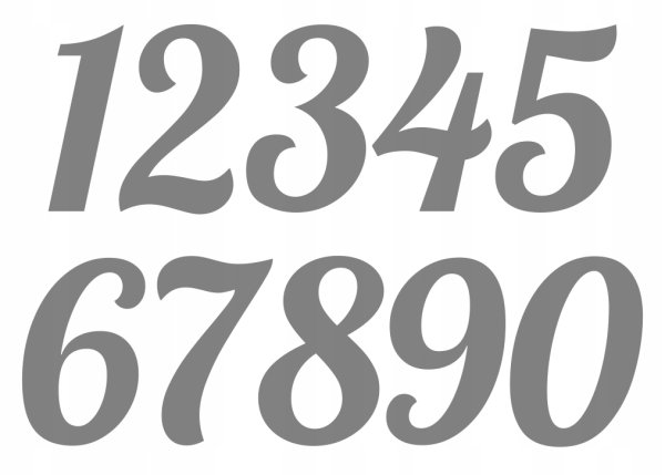 Наклейки цифры маленькие