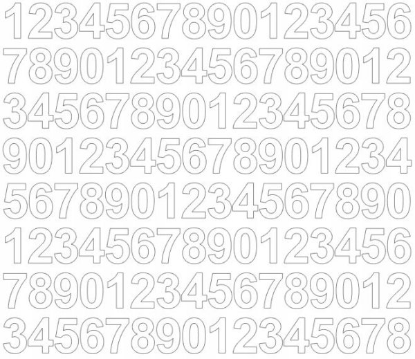 Самоклеящиеся наклейки с цифрами