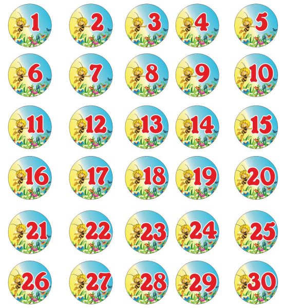 Номерки на шкафчики в детском саду