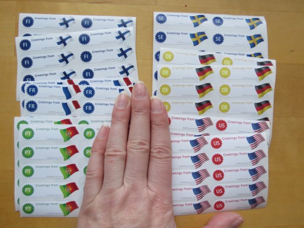 Наклейки ID для посткроссинга