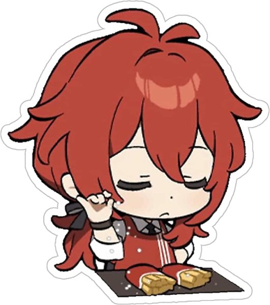 Мона Геншин Чиби Стикеры