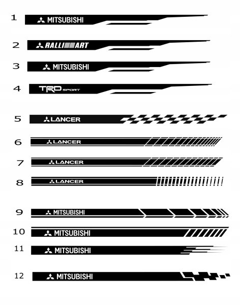 Наклейка на лобовое стекло Митсубиси Лансер 10