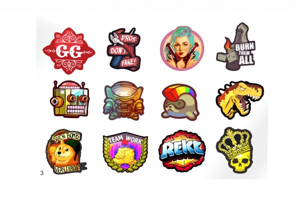 Наклейки из игр