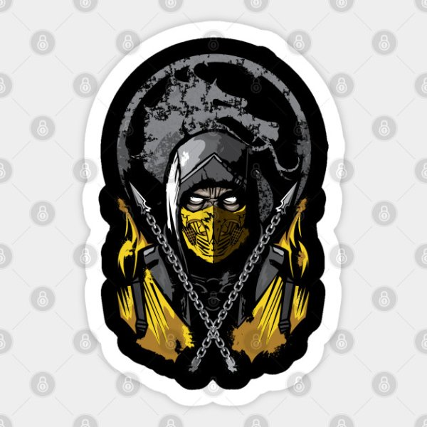 Scorpion Mortal Kombat Sticker