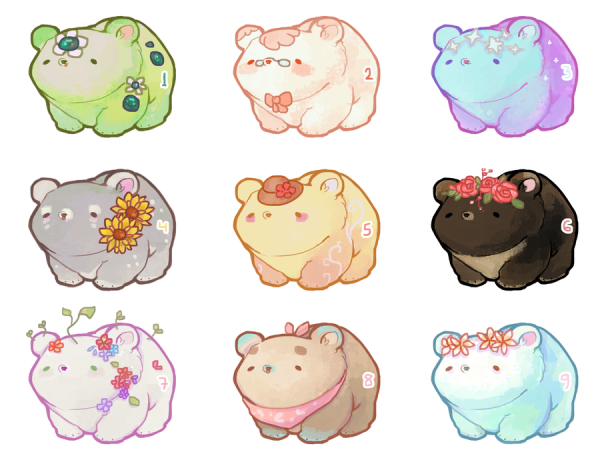 Kawaii персонажи животные