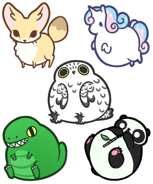 Стикеры "милые животные"