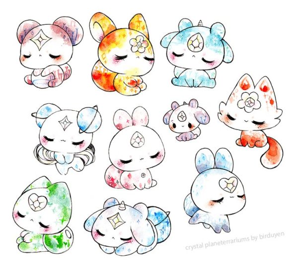 Наклейки милых животных