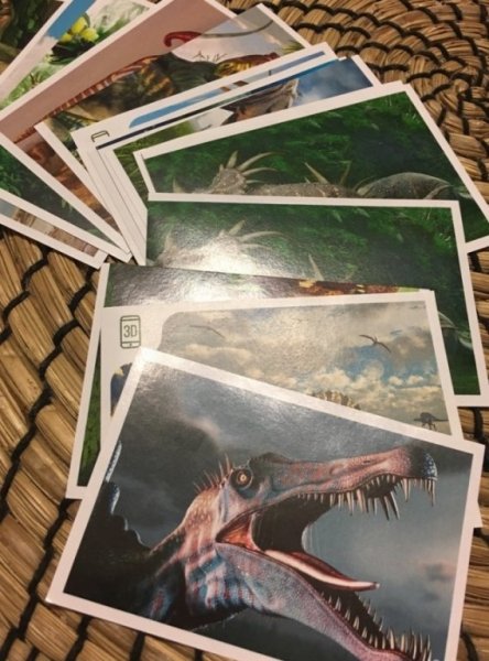 Коллекция динозавров с карточками