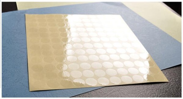 Наклейка круглая прозрачная