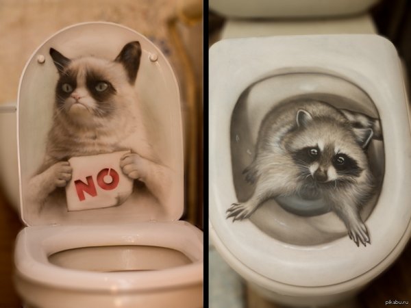 Аэрография на крышке унитаза