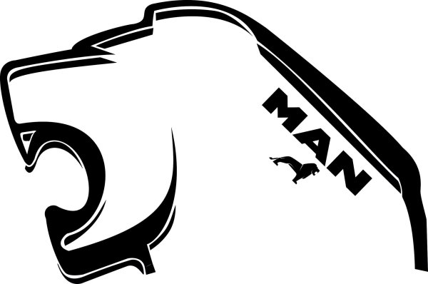 Наклейка Лев на ман ТГА