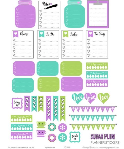 Красивые рамки для ежедневника