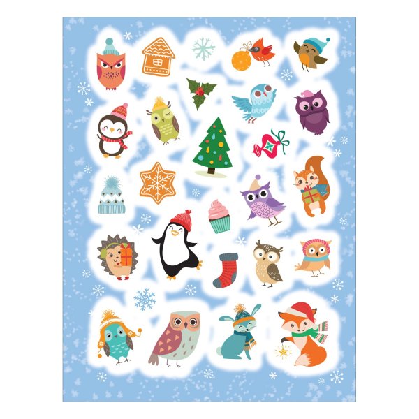 100 Зимних наклеек Росмэн