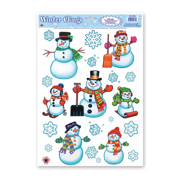 Новогодние наклейки Снеговик