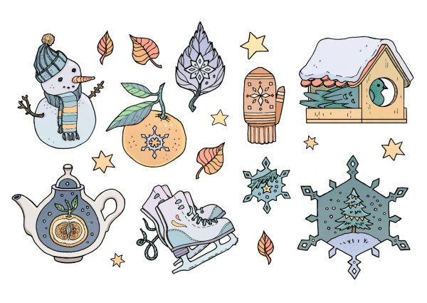 Зимние Стикеры