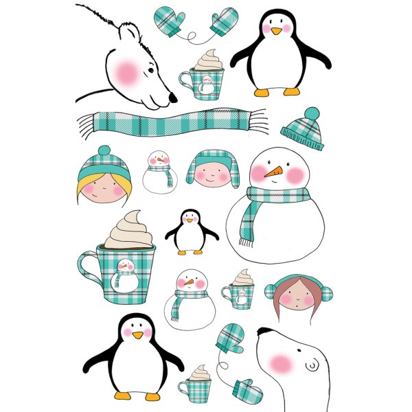 Зимние наклейки