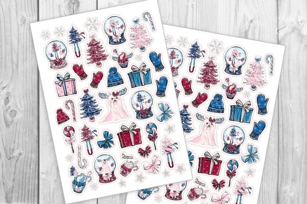 Красивые зимние Стикеры