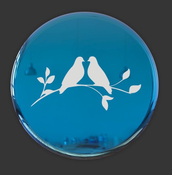 Серебряная наклейка