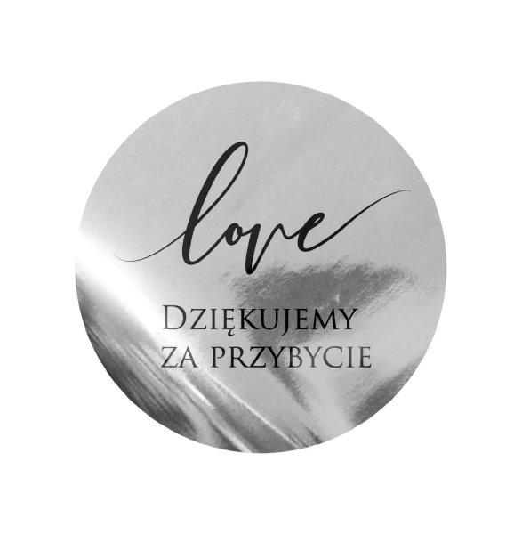 Серебряная наклейка