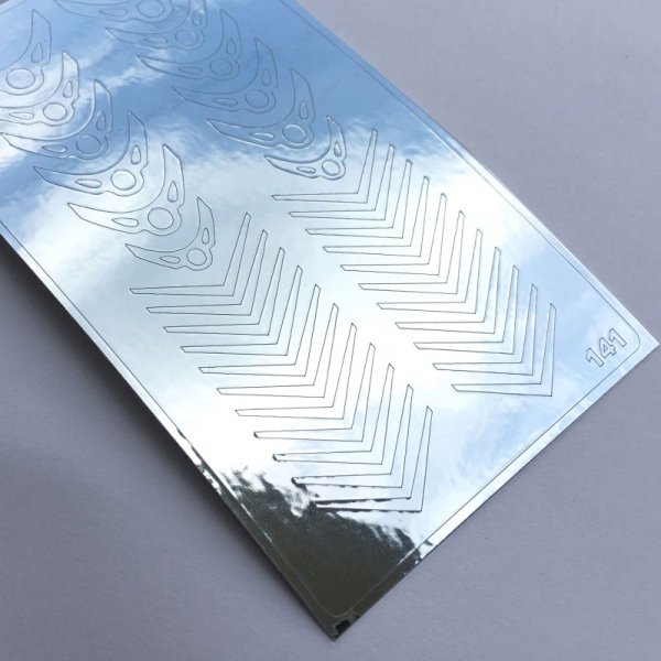 Полимерные наклейки серебро