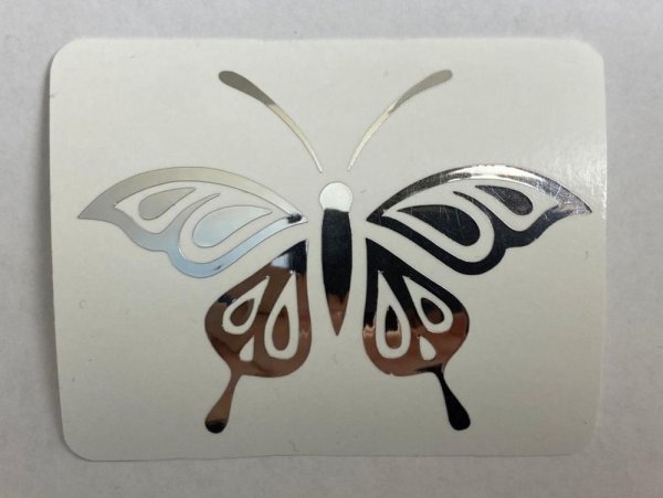 Серебряные наклейки отражающие